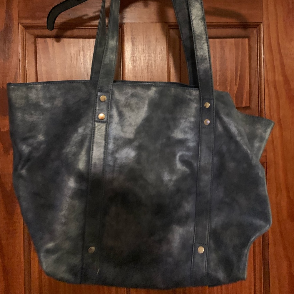 Blue Charming Charlie Suede Tote